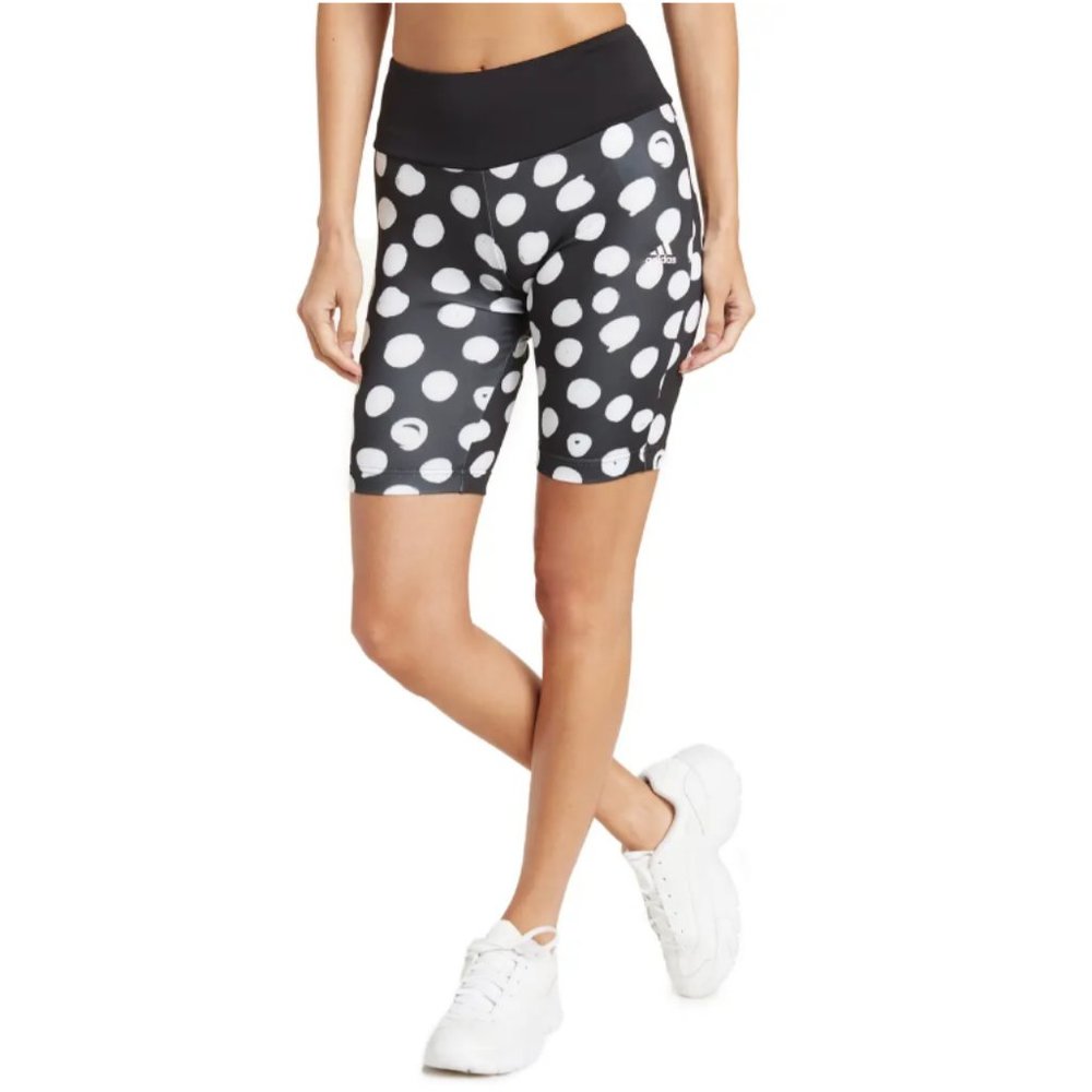 Adidas x Farm Rio Polka Dot High-Rise Bike Shorts